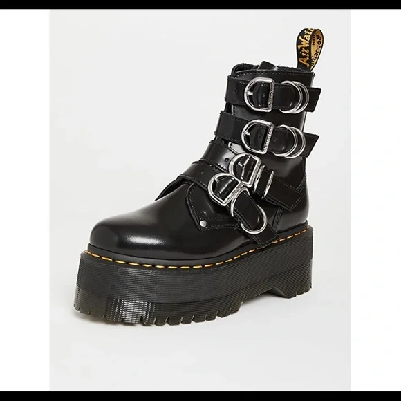 NEW DR MARTENS JADON MAX LEATHER PLATFORM BOOT - Picture 6 of 11